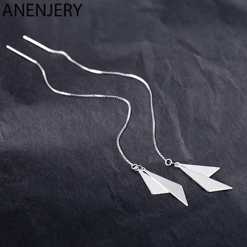 ANENJERY 925 пробы серебряные серьги из четырех частей наборы мозаика кубический