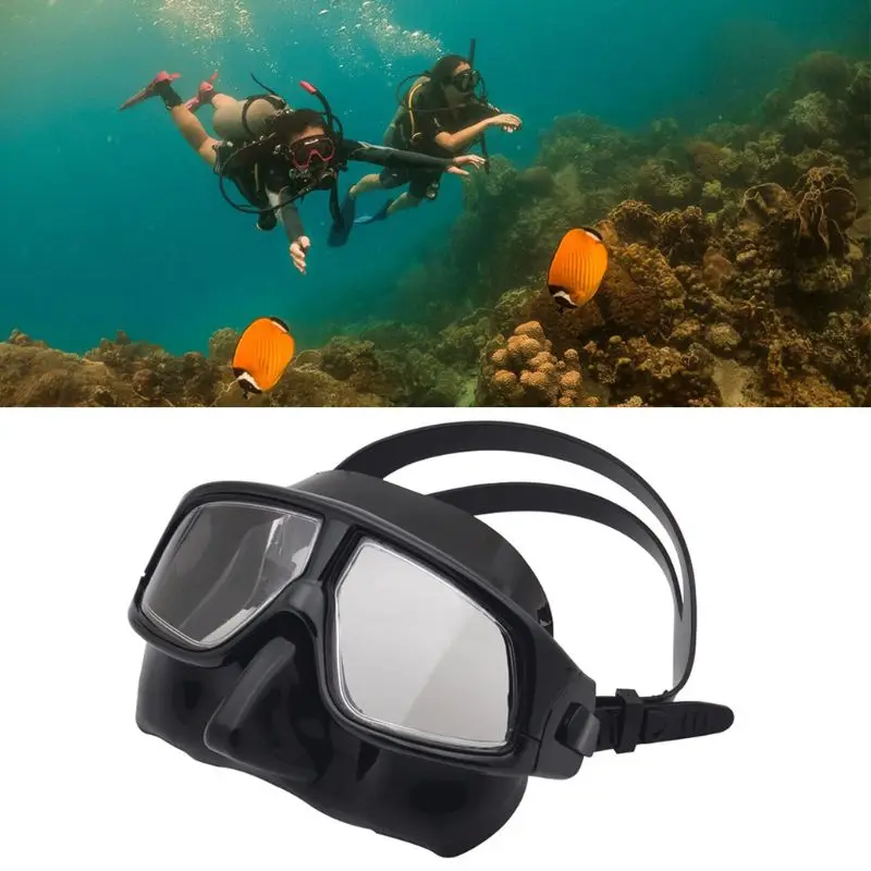 Adult Scuba Diving Mask Silicone Freediving Goggles Underwater Salvage Snorkeling Mask Waterproof Fog Swimming Glasses