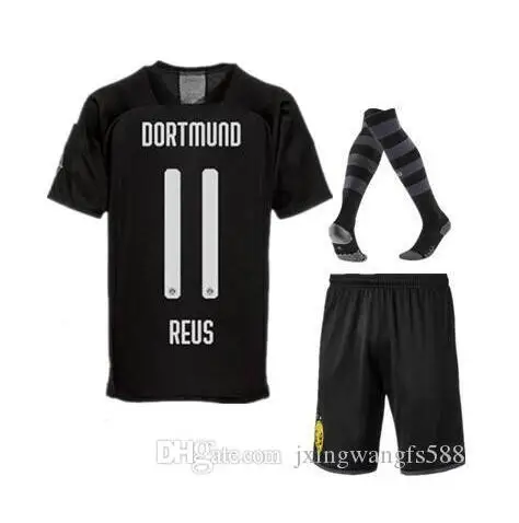 Комплект для взрослых+ носки, 19/20 Футбольная Футболка Дортмунд, GOTZE REUS PULISIC WITSEL, Детские Майки 19 20, Футбольная Футболка Дортмунд