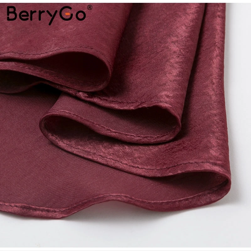 BerryGo уличная Женская одежда с v-образным вырезом, свободное платье с рукавами реглан, элегантное вечернее платье, однотонное ТРАПЕЦИЕВИДНОЕ женское осенне-зимнее платье