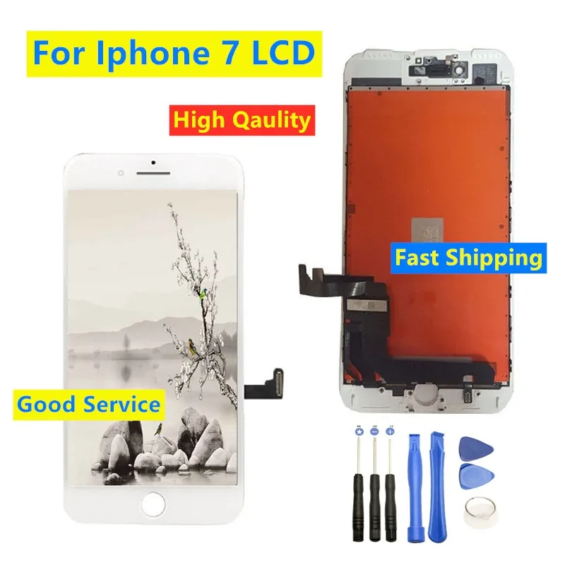 1 шт. дигитайзер сенсорного ЖК дисплея в сборе для iPhone 7 A1660 A1778 A1779|Экраны мобильных