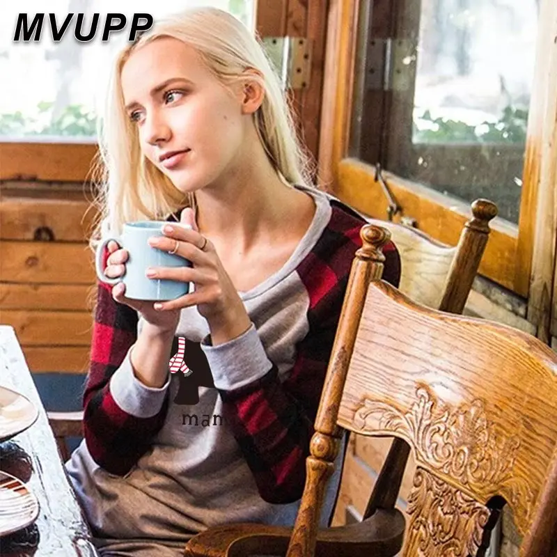 Семейные комплекты с рисунком медведя; хлопковая клетчатая одежда для мамы и дочки; зимняя уличная одежда в английском стиле с длинными рукавами