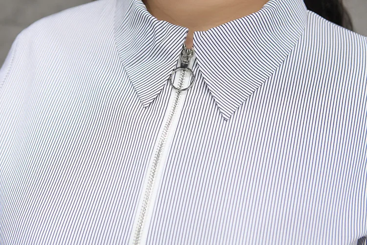 9XL 8XL 7XL 6XL 5XL blusa social feminina женские рубашки белые топы женские полосатые свободные плюс размер Blusas топы M315