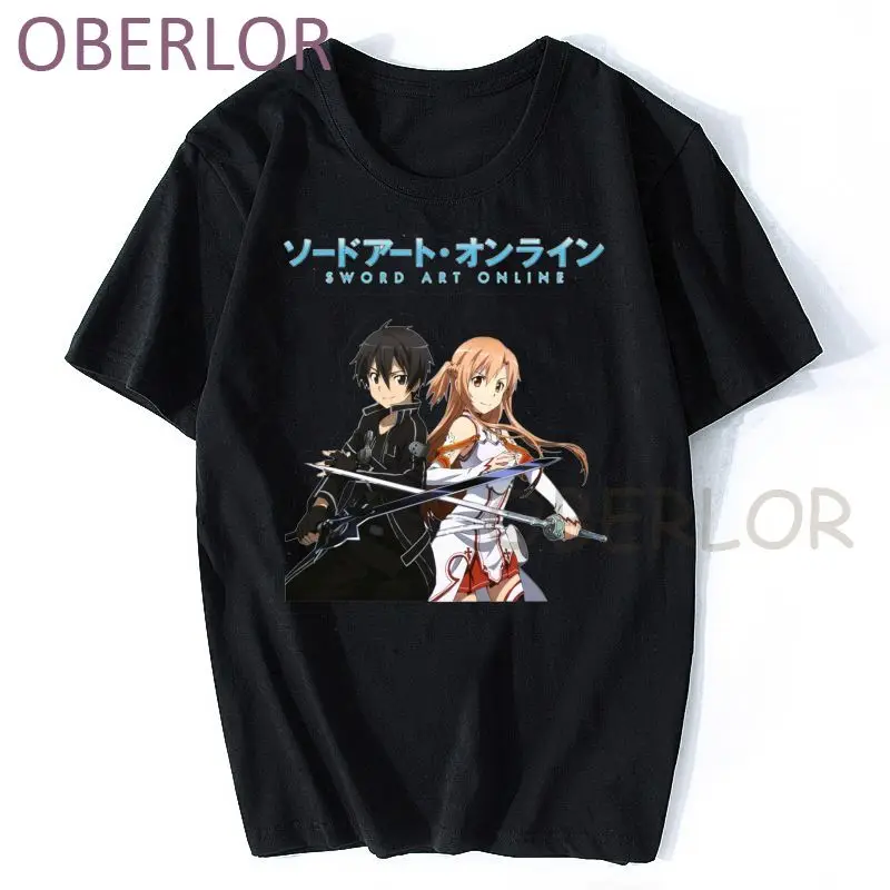 Sword Art Online Tshirt Anime Sao Print Streetwear Unisex Casual Loose