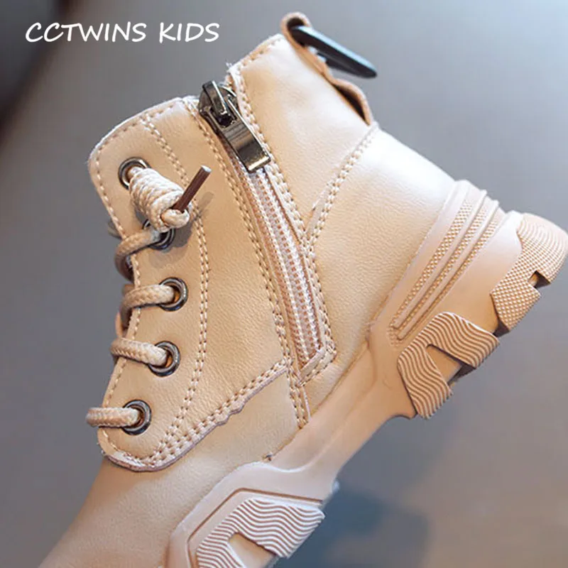 CCTWINS Kids Shoes Winter Children Fashion Martin Boots Baby Girls Brand Short Boots Boys Pu Leather Warm Shoes MB148