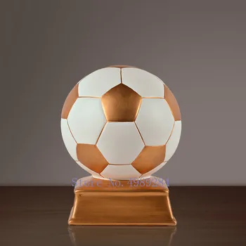 

Nordic Creative Resin Gold football Crafts ornaments gift Modern home desktop Decoration Children's room miniature figurines