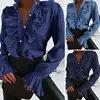 Good Value Loose Tops Shirts VONDA Retro Casual Women Elegant Blouses Flare-Sleeve Work Blusas Fashion 4001238766772