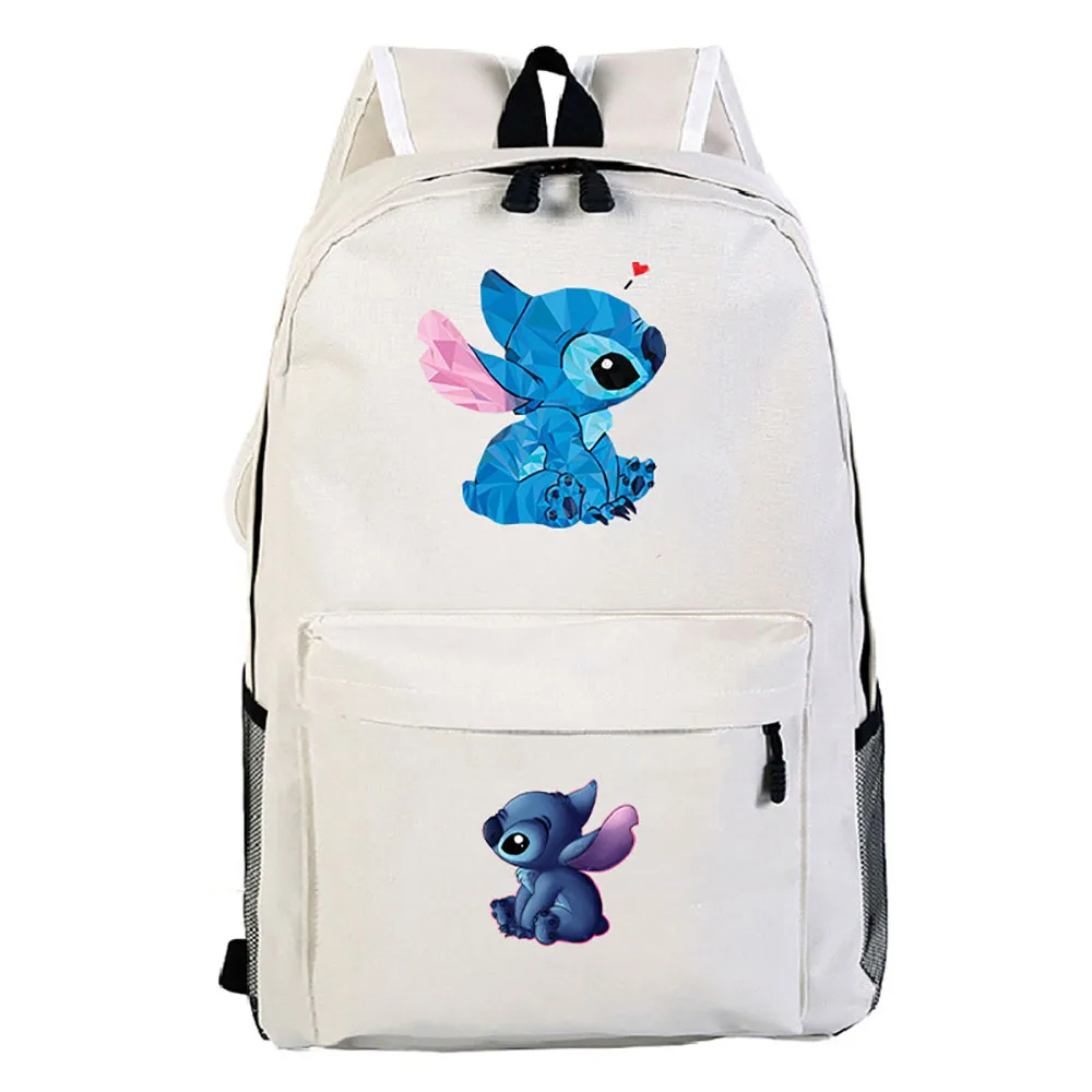 Disney 2021 New Interstellar Baby Stitch Pure Color Cartoon Pattern Wild Backpack Creative Travel Student School BackPack