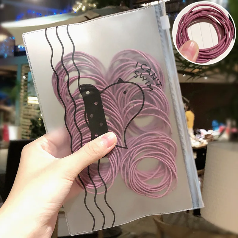 50pcs Purple Levao 50 шт./упак. девочек цветной зарядный кабель в нейлоновый оплетке с небольшой резинки для волос ребенка хвост держатель резиновые резинки для волос аксессуары - Цвет: 50pcs Purple