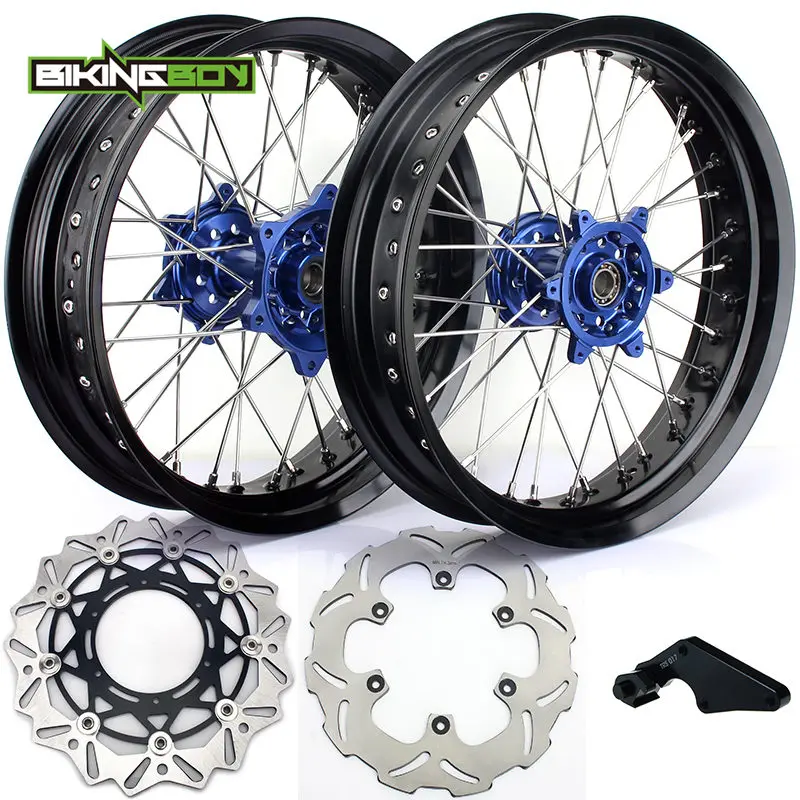 BIKINGBOY YZF 250 YZ-F 450 YZ250F YZ450F 09 10, 12, 13, 14, 15, 16, 17, 18, 19, обод колеса концентратора 3,5 4,25 1" тормозные диски кронштейн Супермото