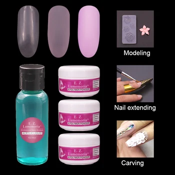 

7pcs/set Multi-Function Acrylic Powder Dipping Powder System Set acryl Liquid Polymer Poly Builder Crystal Nail Art set