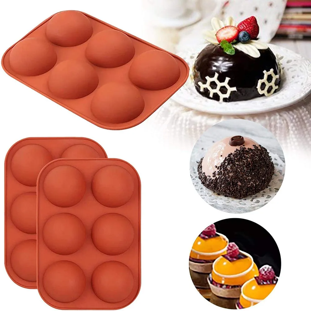Demi Sphere Silicone Moules Ustensiles De Cuisson Gateau Decoration Outils Pouding Gelee Chocolat Fondant Moule Boule Forme Biscuit Outil Aliexpress