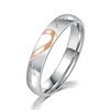 Fashion Titanium Steel Real Love Jewelry Heart Wedding Rings for Women Men Couple Engrave Silver Color Never Fade Full Size 4-15 3