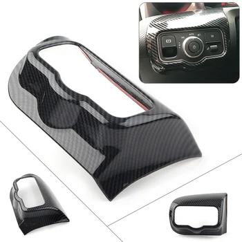 

Carbon Fiber Styling Car Headlights Control Panel Decoration Cover Trim For 2019 Mercedes Benz A-Class W177 A180L A200L ABS