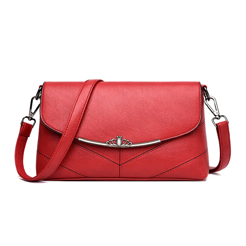 

2019 Spring And Summer New Style Soft Leather Women's Crossbody Bag Large Capacity Middle-aged Mommy Bag Versatile Handbag