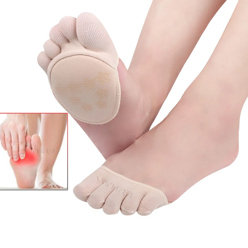 

2Pc Cotton Half Insoles Pads Foot Care Insoles Forefoot Pain Relief Massaging Metatarsal Toe Support Pads Insoles Forefoot