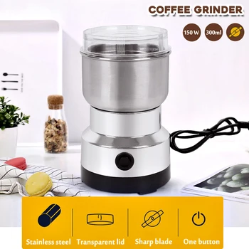 

Warmtoo Electric Coffee Bean Grinder 300ml Blenders For Home Kitchen Office Stainless Steel 150W 220V Portable Home Office Use