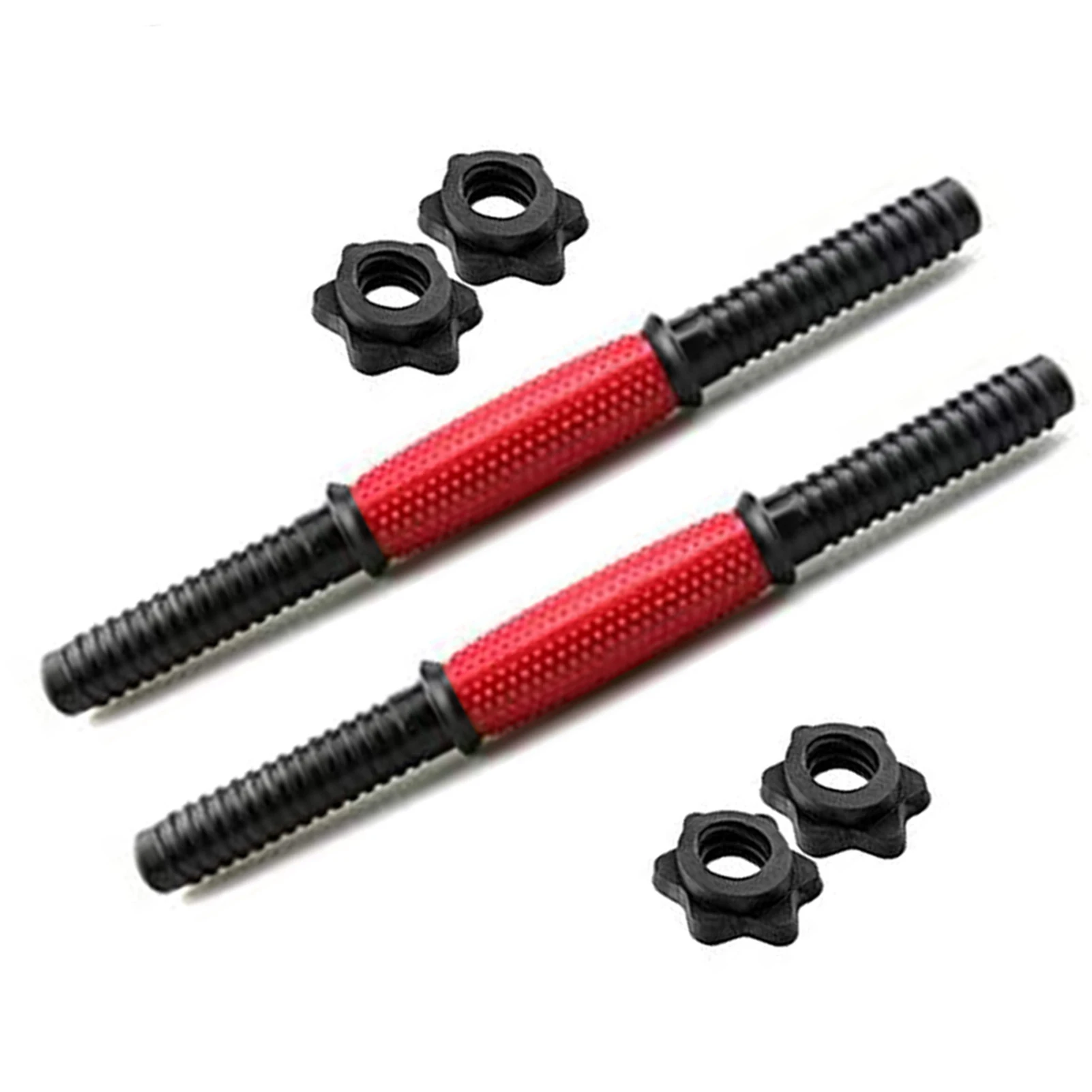 50CM Dumbbell Bars Solid Steel Weight Lifting Dumbbell Rod Durable Handle With Spin-Lock Collar For Fitness Accessories