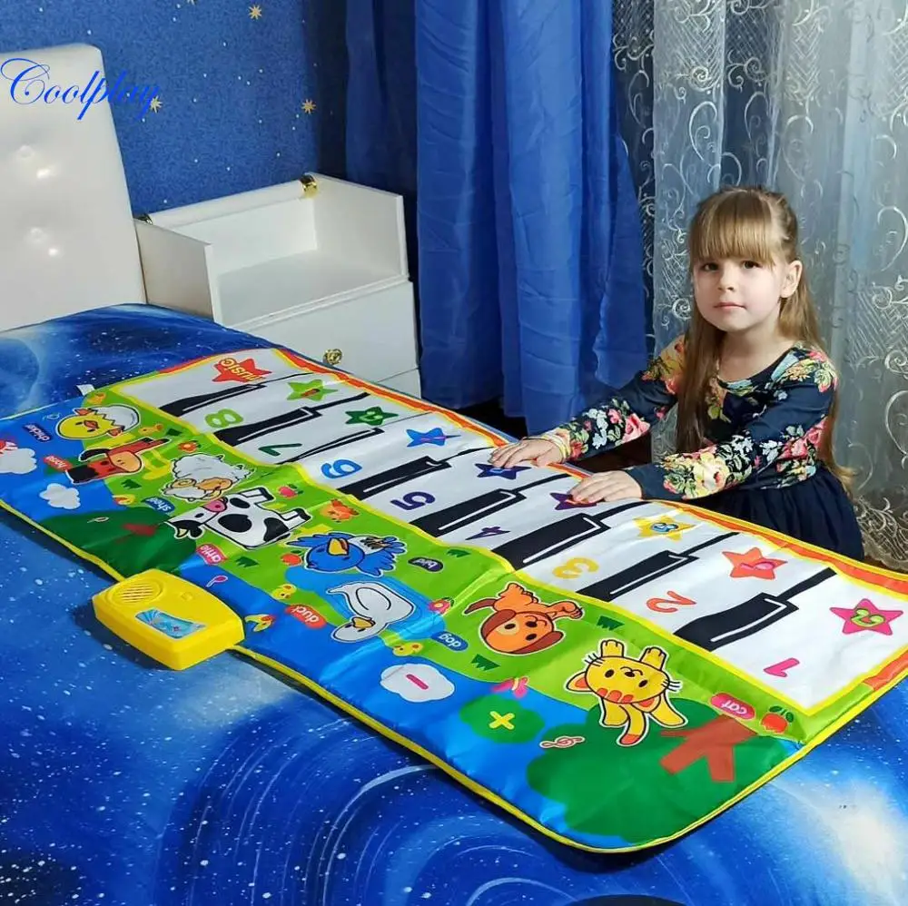 135x58 см детские коврики для фортепиано музыкальные ковры новорожденных животные
