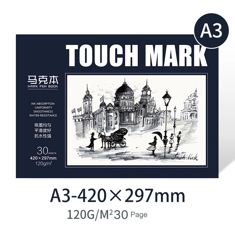 A4/A3 Marker Sketchbook 70g Hardcover Layout Paper Pad Extra White Very  Smooth Drawing Notebook Short Side Glued Notepads - AliExpress