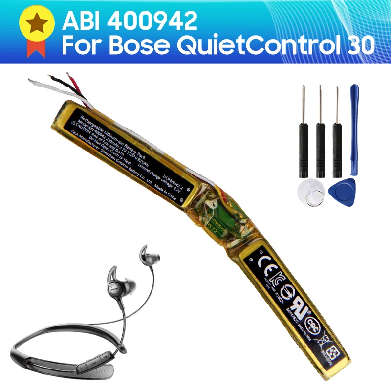 

Genuine Replacement Battery ABI 400942 for Bose QuietControl 30 Rechargeable Lithium-ion Battery Pack with Tools 250mAh