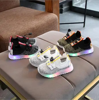 

New brand LED lighting children casual shoes glowing fashion kids sneakers leisure boys girls shoes infant tennis