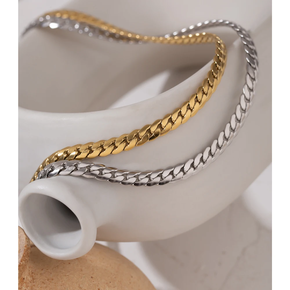 Statement Snake Chain Choker Necklace Stainless Steel Metal Texture Collar Waterproof Jewelry бижутерия для женщин snake necklace metal choker necklace women jewelry
