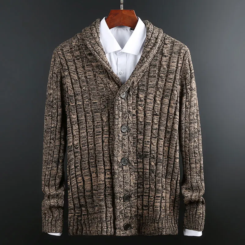 

2020 New Fashion Brand Sweaters Men Cardigan Thick Slim Fit Jumpers Knitwear Top Grade Winter Korean Style Casual Mens Clothes