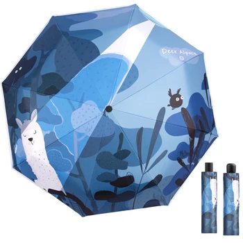 

Folding Sun Umbrella Rain Woman Cartoon Anti-UV Protection Parasol Sunscreen Male Fold Umbrella UPF50+ Children Custom Parapluie