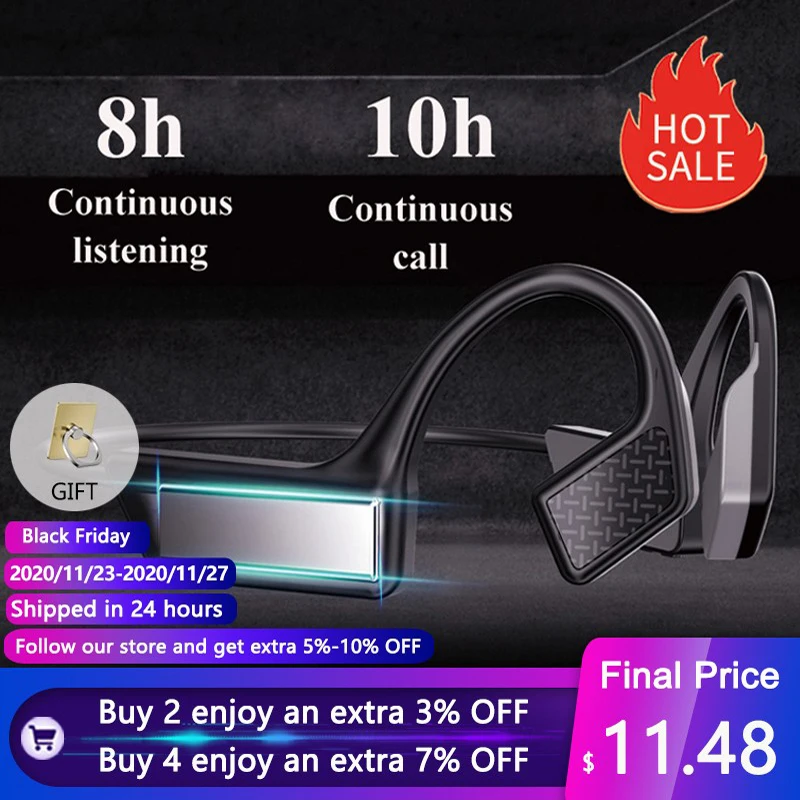 Ankeface TWS Wireless Bluetooth Earphone Bone Conduction Sports Waterproof Headset for XIAOMI HUAWEI IPHONE SAMSUNG Smart Phone