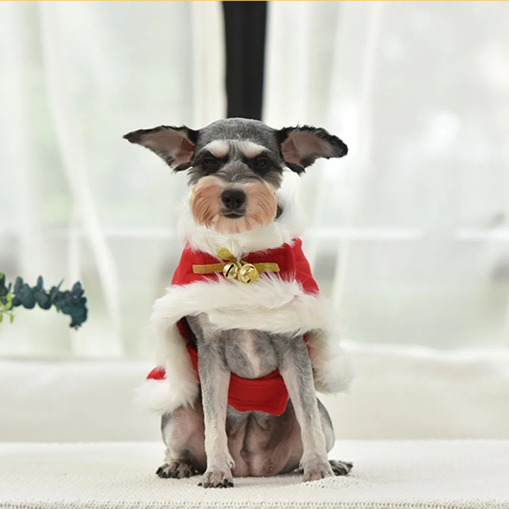 Overalls For Dogs PetPet Cat Dog Christmas Cape Winter Warm Clothing Dress Thicken Clothes Clothing For Dogs Dog Clothes P30