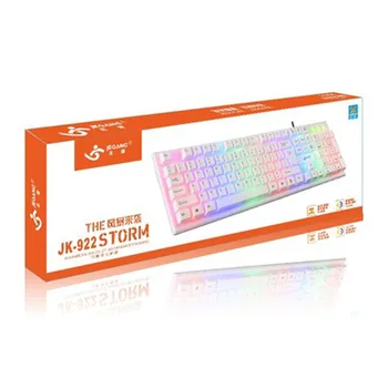 

JK922 Shining Machinery Handfeel Keyboard USB Cable Colorful Backlight Shining Desktop PC Laptop