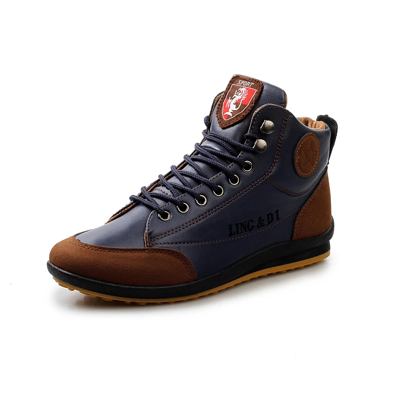 

2019 Fashion Men Boots Lace Up Men's Ankle Boot Shoes Winter/Autumn Boots Simple Style Anti-Skidding Ankle Boots Men Sneakers