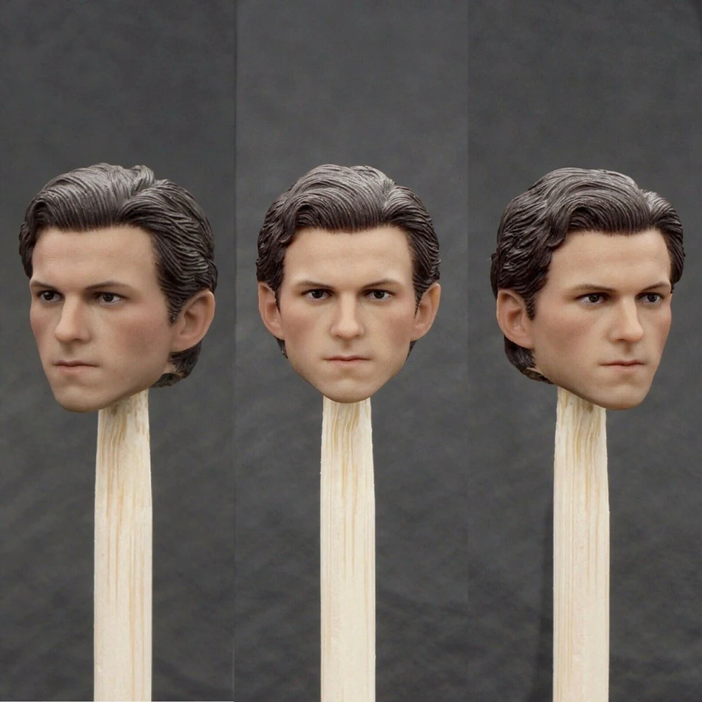 

In stock 1:12 Spider-Man Tom Holland Head Sculpt For shf 6" Male Action Figure Body Toys