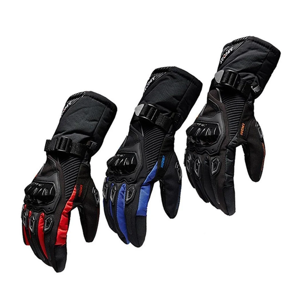 1 Pair Motorcycle Gloves Men 100% Waterproof Windproof Winter Gant Moto Gloves Touch Screen Guantes Moto Motorbike Warm Glooves