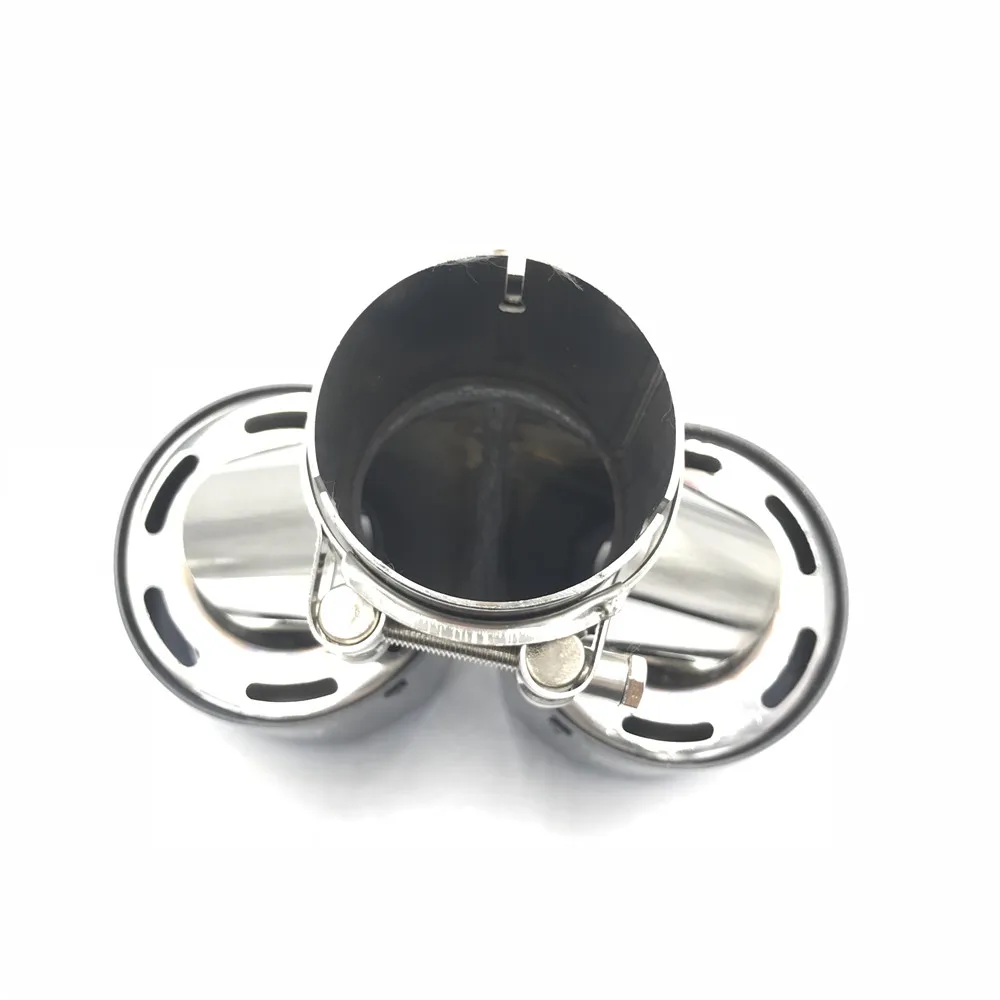1 шт. Inlet63mm-Outlet 101 мм(двойной) akrapovic выхлопная насадка глянцевый хвост из углеродного волокна наконечник выхлопной трубы синий конец хвост quad наконечник