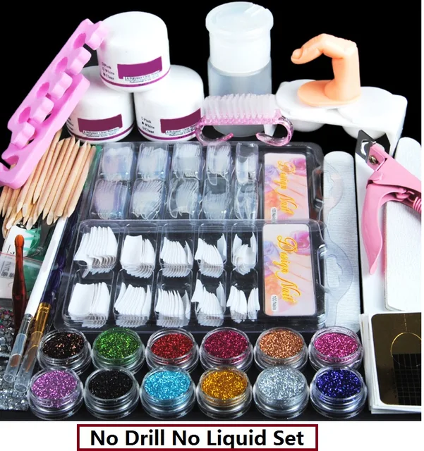 Verleiden eindeloos bronzen Coscelia Pro Acrylic Set Full Manicure Kit Acrylic Powder Glitter Liquid  For Nail Art Kit Clipper Tools Kit Brush For Manicure - Sets & Kits -  AliExpress