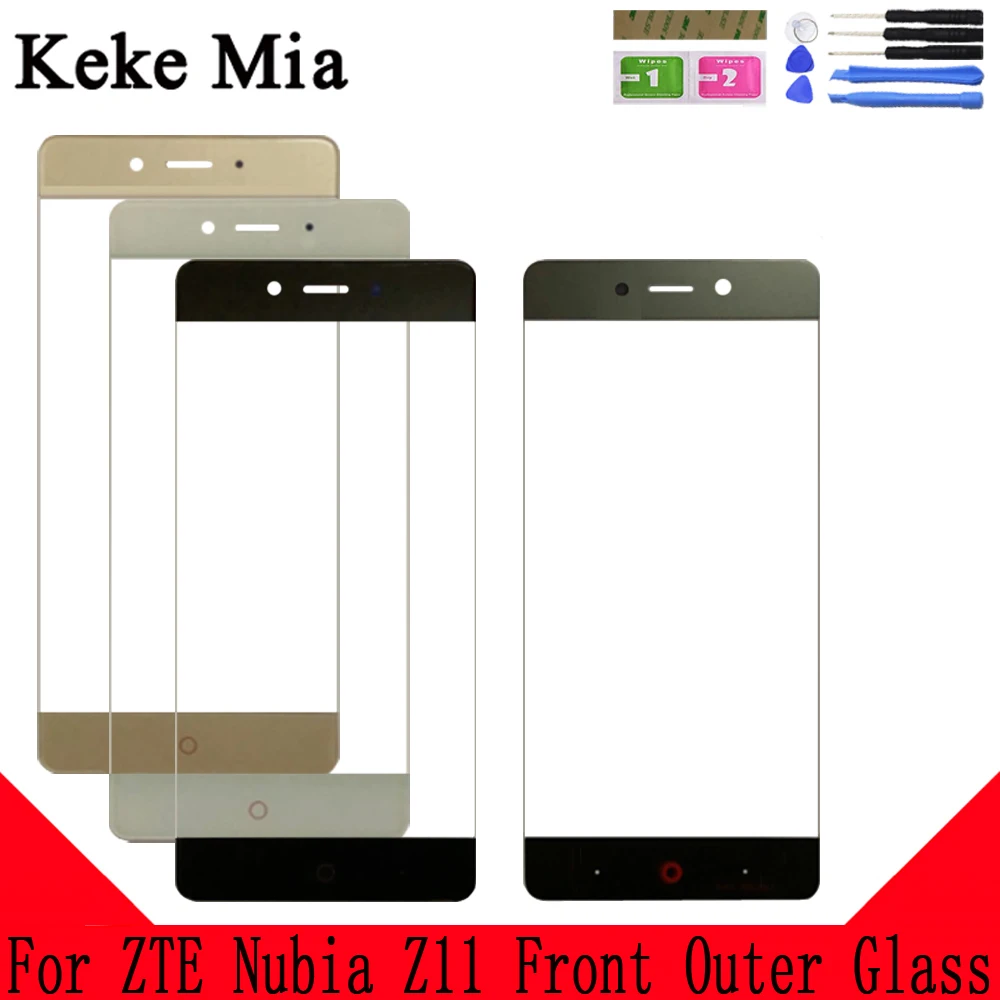 

Keke Mia 5.5 inch Mobile Phone Touch Screen Front Panel Glass For ZTE Nubia Z11 NX531J Front Outer Glass Cover Panel Replacement