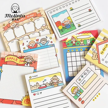 

8Pcs/Set Memo Pad Creative Simple Sticky Note Student Stationery Notepad Bookmark School Office Message Paper Escolar Papelaria