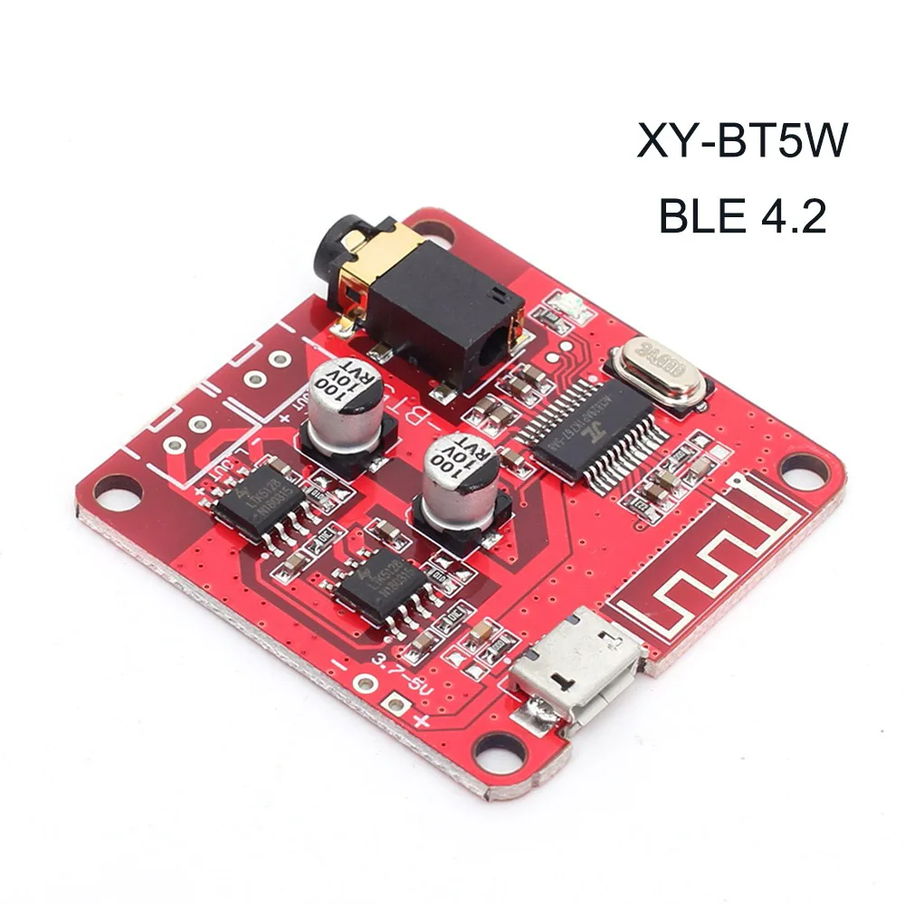 Bluetooth беспроводной MP3 декодер плата печатная плата BLE 4,1/4,2 3,7-5 в без потерь модуль декодирования Micro USB TF карта интерфейс - Цвет: XY-BT5W BLE 4.2