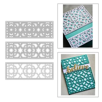 

2020 New Rectangle Layering Background Star Embossing Metal Cutting Dies For Scrapbooking Layered Greeting Card Making No Stamps