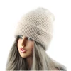 2022 New Winter Hat For Women Real Rabbit Fur Knitted Beanie Ladies Thick Warm Angora Wool Hat Female Skullies Beanies 1