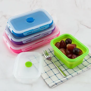 

Folding Lunch Box Microwave Dinnerware Food Storage Container Cute Bowl Silicone Bowl Cover Bento Box Kawaii Collapsible Bowl