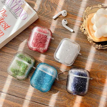 

Luxury Glitter Quicksand Headphones Box Suitable for Apple Airpods I II III Pro Case,Bluetooth Headset Case with PC Material