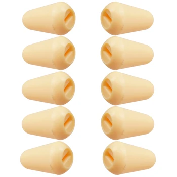 

10pcs/Pack 4mm 5-Way Switch Knobs Tip Caps Beige For ST SQ Guitar