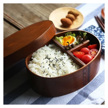 

Japanese-style Wooden Bento Box Single-layer Snack Sushi Box Wooden Tableware Lunch Box Portable Office Worker Fast Food Box