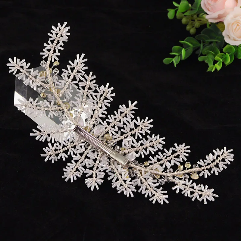 SLBRIDAL, ручной работы, роскошный, Кристальный, со стразами, свадебные заколки для волос, свадебная тиара, головные уборы, аксессуары для волос, Женские Ювелирные изделия