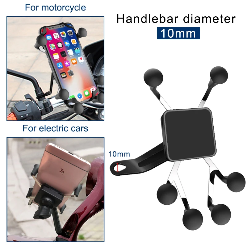 XMXCZKJ X Grip Mount Мотоциклетный держатель Заднее зеркало заднего вида для мотоцикла