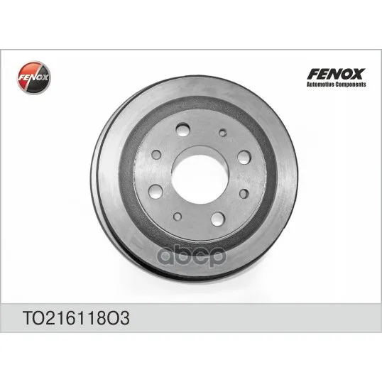Барабан Тормозной Чугун Ваз 2108-2115, 1117-1119 Kalina, Priora, Granta To216118o3 FENOX арт. TO216118O3