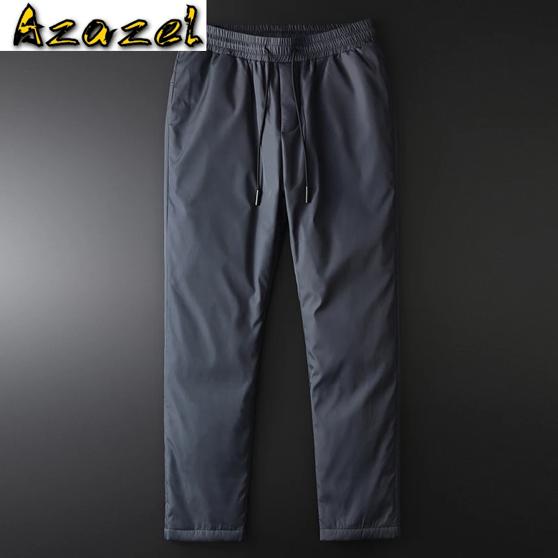 

Azazel Winter Mens Down Pants Luxury Keep Warm And Wear Outdoors Casual Man Down Pants Plus Size 4xl Solid Thick Male Pants